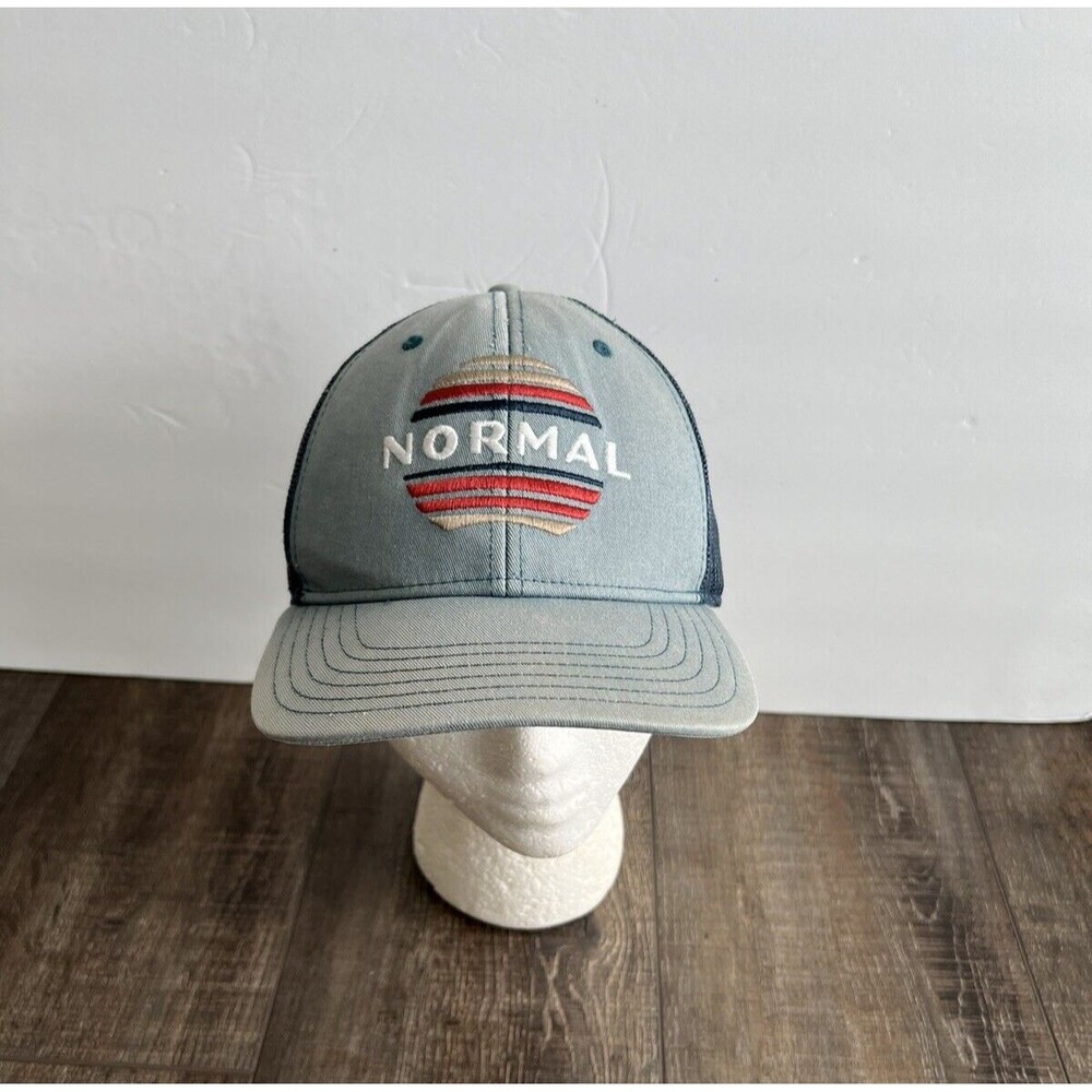Normal Brand Hat Cap Mens OSFM Adjustable Blue Trucker Embroidered Logo Hike